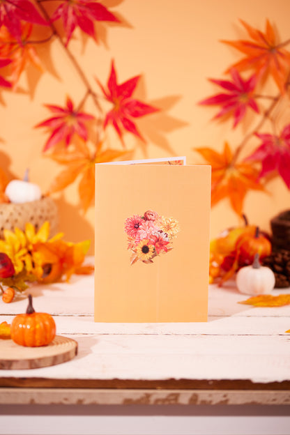 Fall Flower Basket Pop-Up Card