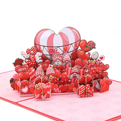 Valentine's Day Gnome Pop Up Card
