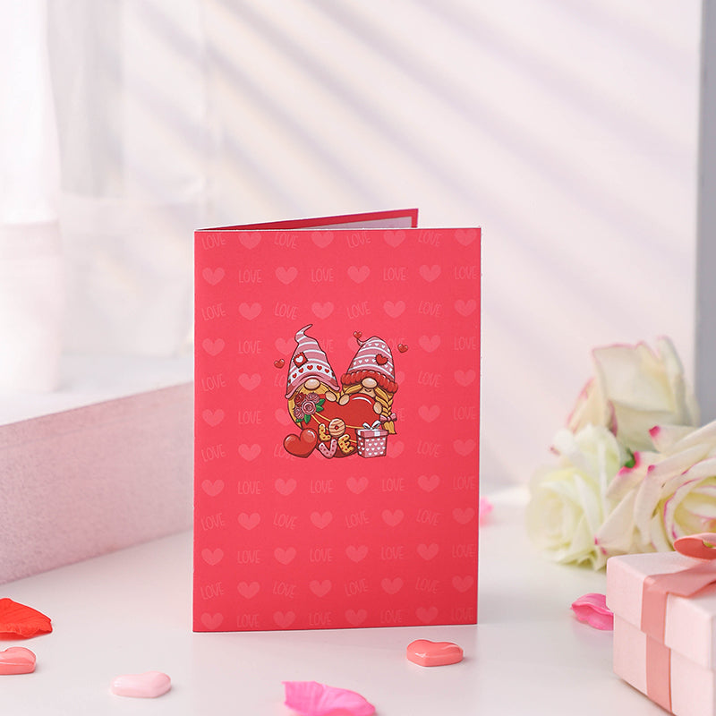 Valentine's Day Gnome Pop Up Card