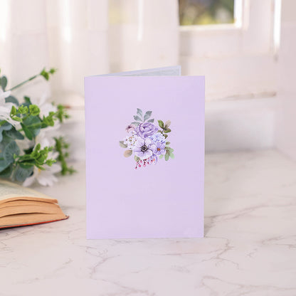 Purple Love Wreath 3D Greeting Card