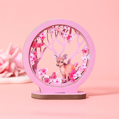 Cherry Blossoms With Deer Night Light
