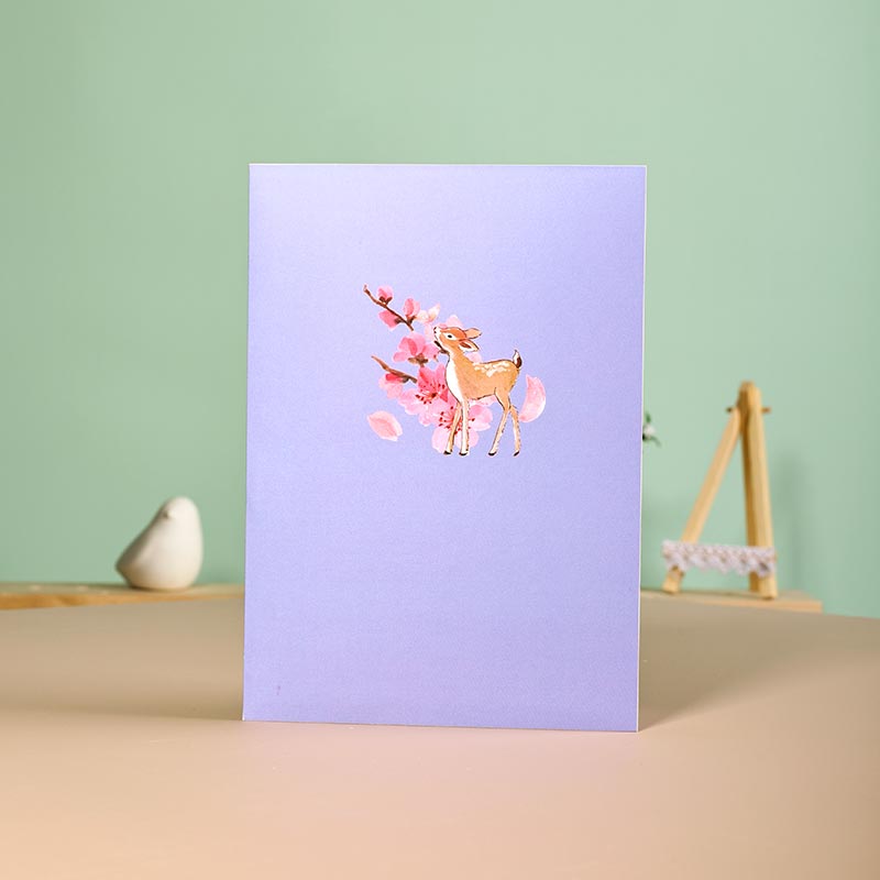 Sakura crescent greeting card