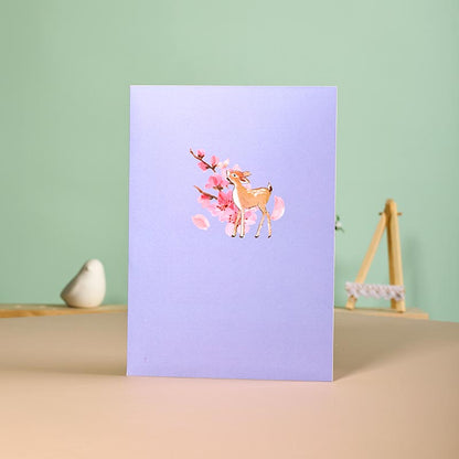 Sakura crescent greeting card