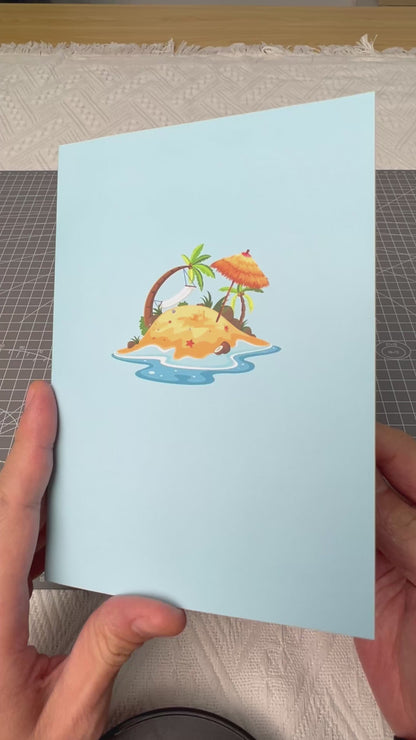 Flamingo Vacation Pop-Up Card