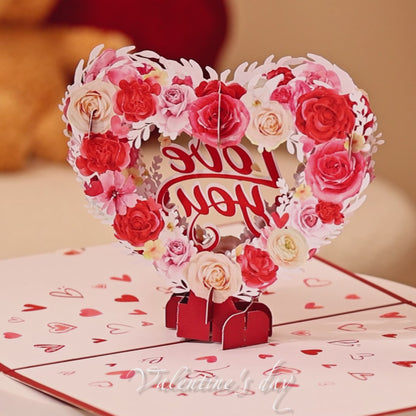 Rose Love Wreath 3D Card