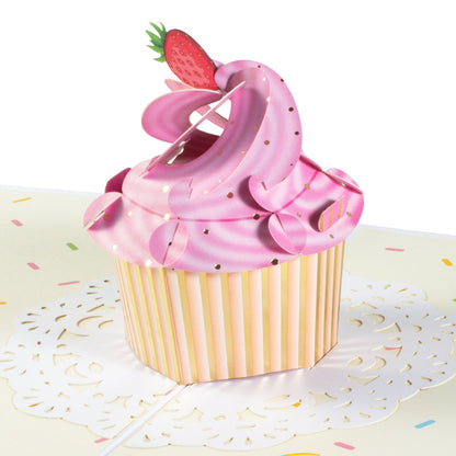 Strawberry Cupcake Pop-Up Card