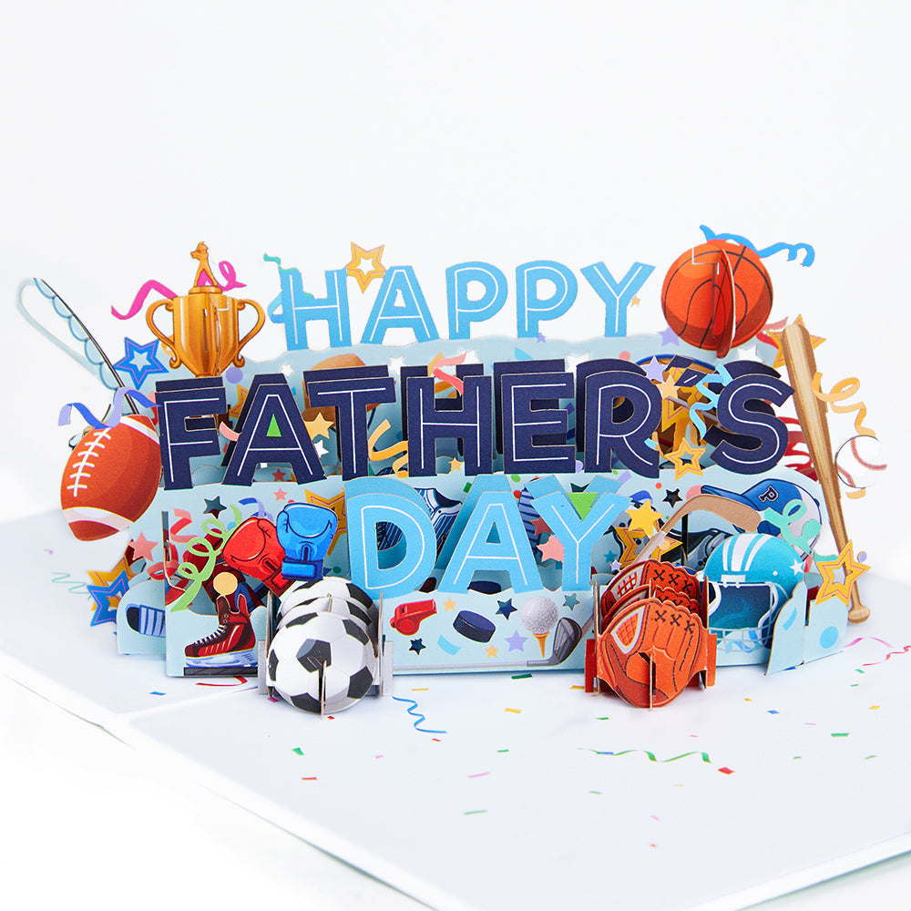 Happy Father's Day Sports Pop-up Card