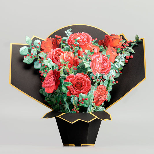 Black Rose Life Sized Bouquet