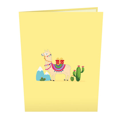 Happy Llama Pop-Up Card