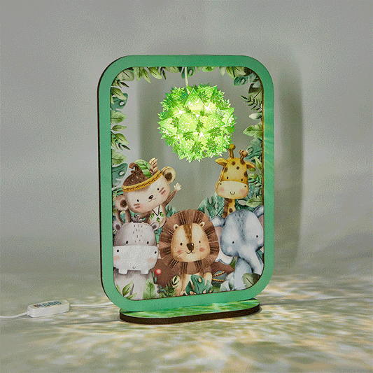 Woodland Baby Shower 3D Paper Carving Lamp Night Lights