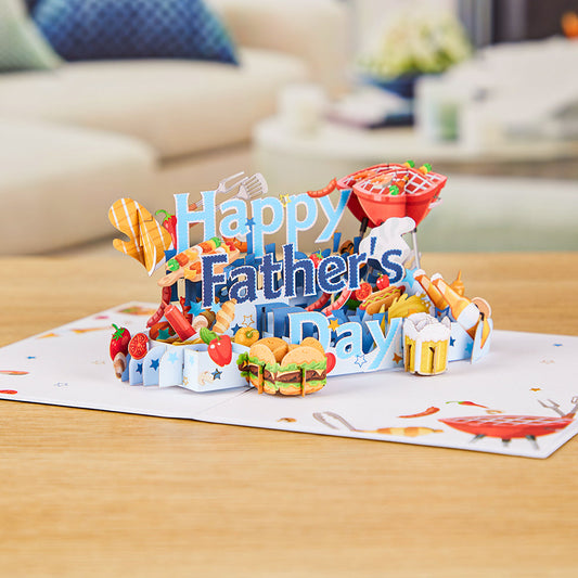Happy Father's Day Cooking Pop-up Card