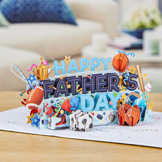Happy Father's Day Sports Pop-up Card