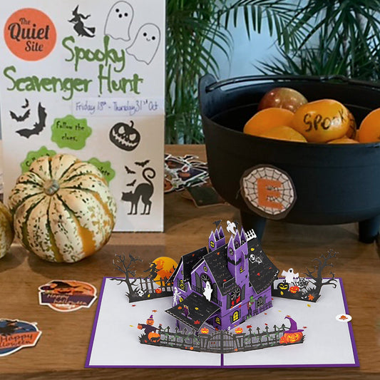 Halloween Haunted House 3D Pop-Up Card