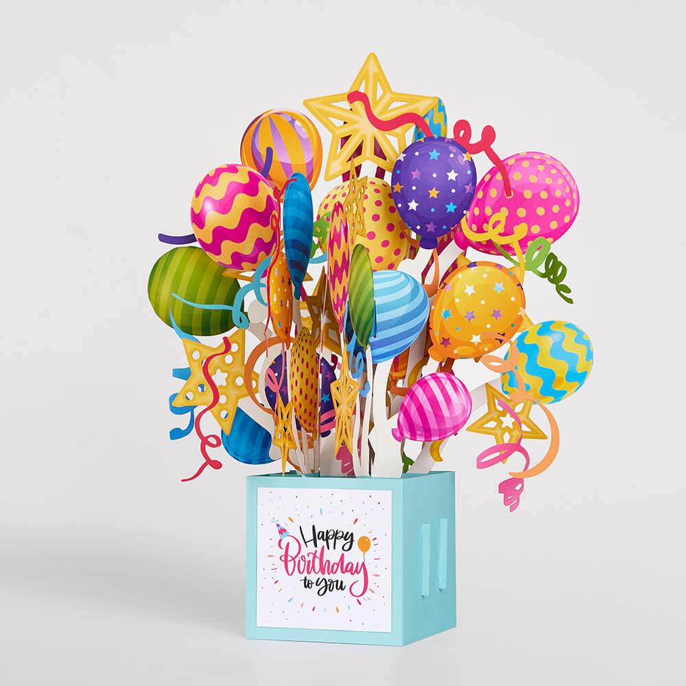 Birthday Balloons Gift Pop-up Box