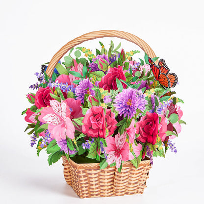 Carnation Daisy Mixed Basket Flower Bouquet