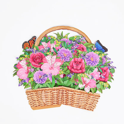 Carnation Daisy Mixed Basket Flower Bouquet