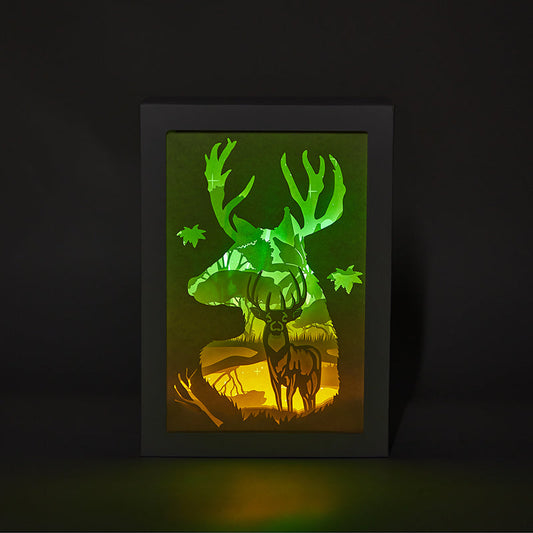 Forest 3D Paper Cut Light Box
