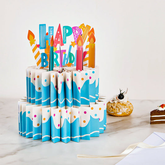 Happy Birthday Cake Pop-Up Honeycomb Centerpiece