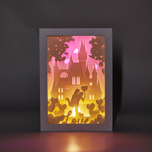 Valentine's Day 3D Paper Cut Light Box