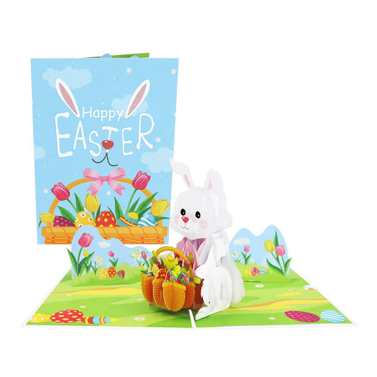Bunny with Basket Pop-Up Card