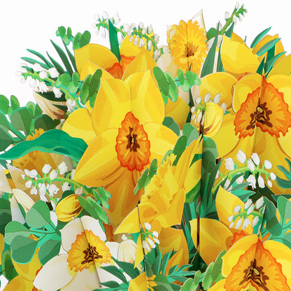 Daffodil Pop-up Flower Bouquet(Yellow)