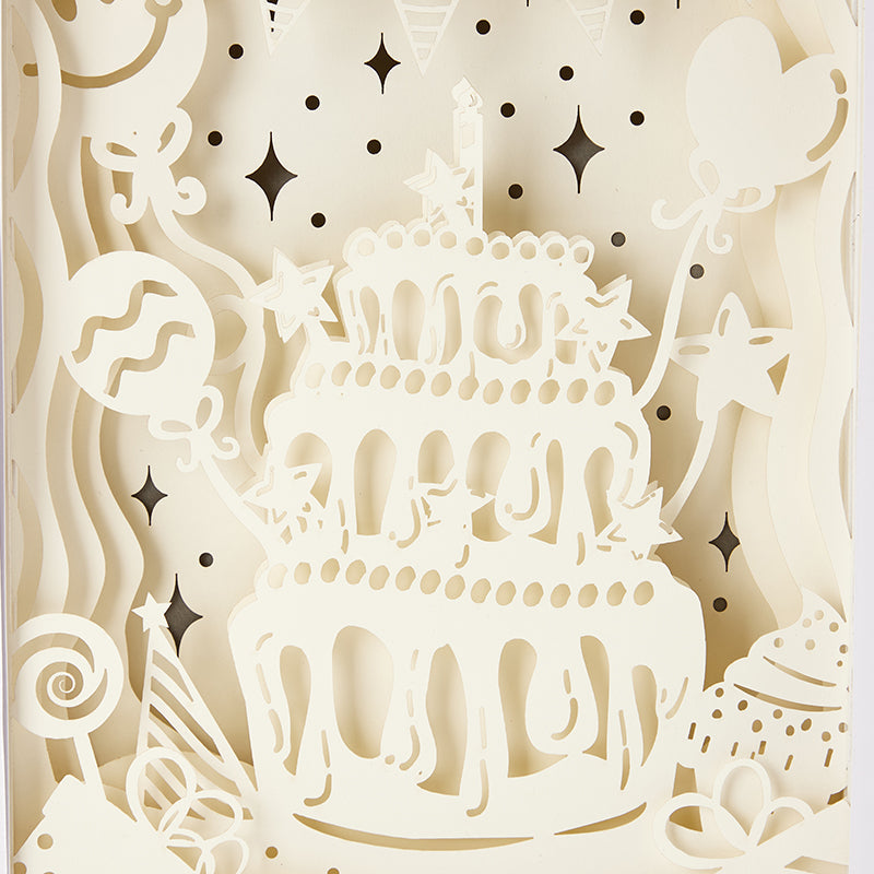 Happy Birthday 3D Paper Cut Light Box